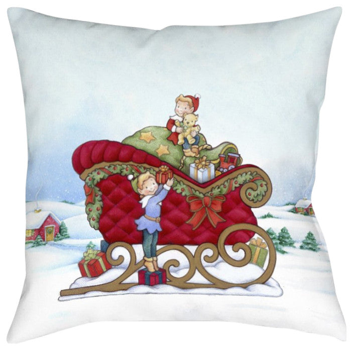 Laural Home Once Upon A Christmas 18" X 18" Indoor Decorative Pillow