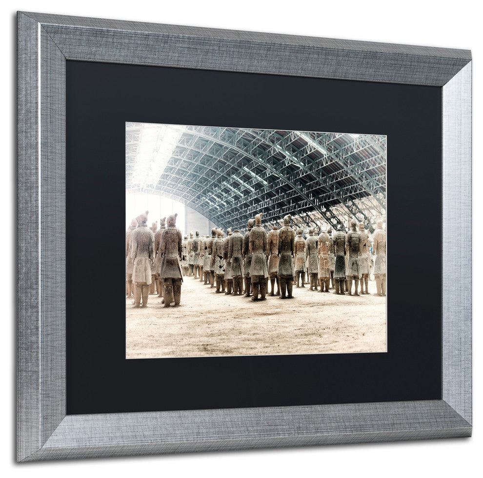 Philippe Hugonnard 'Terracotta VII' Art, Silver Frame, Black Matte, 20"x16"