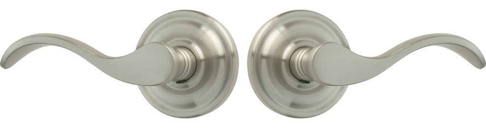 Rockwell Premium Solid Brass Chelsea Passage Lever Set, Brushed Nickel