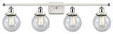 Innovations 916-4W-WPC-G204-6 4-Light Vanity Light, White, Polished Chrome