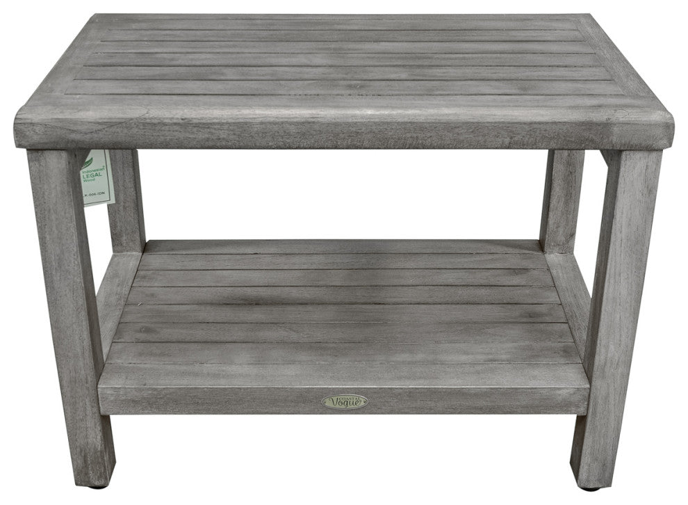 CoastalVogue Eleganto 24" Wide ShowerBench GR115, Gray