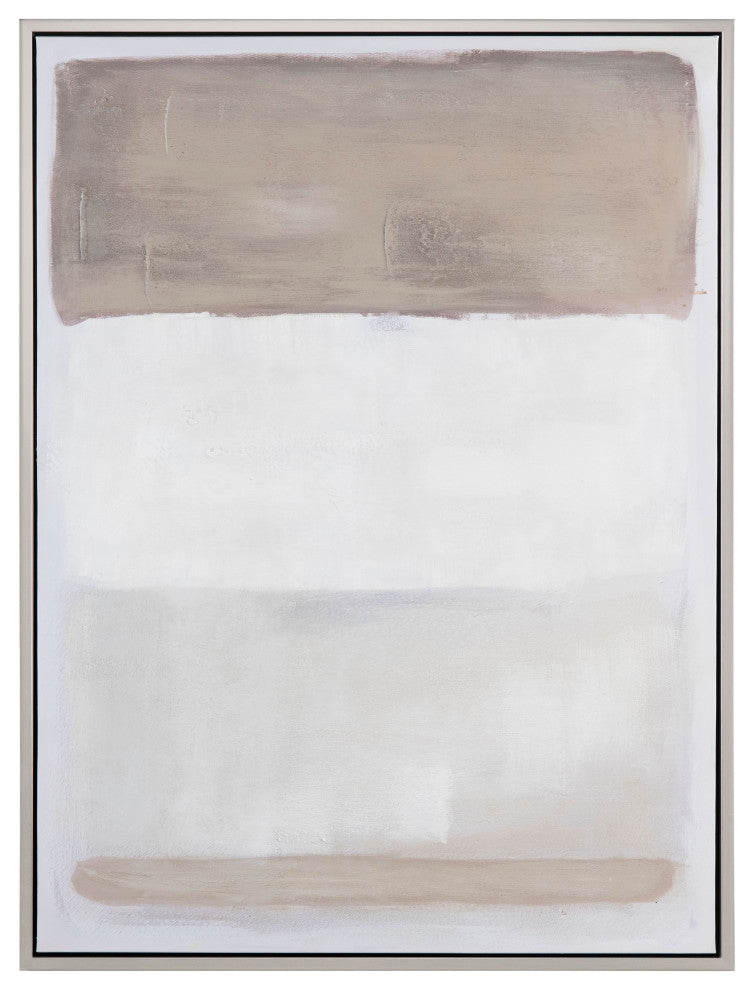 Tan Lines Canvas Wall Art With Silver Frame