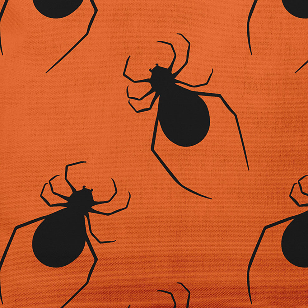 16"x16" Crawling Spiders Decorative Throw Pillow, Dusty Orange