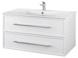 Milano Wall Hung Vanity, White, 36"