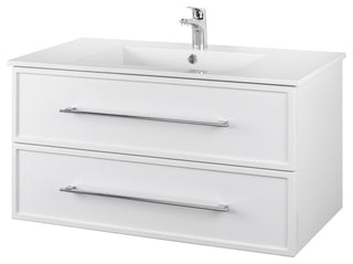 Milano Wall Hung Vanity, White, 36"