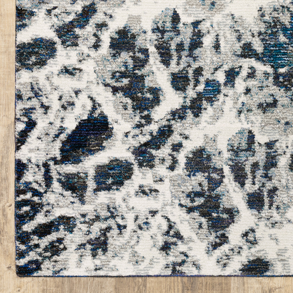 Elements Oceanic Abstract Blue/ Gray Area Rug, 8'6"x11'7"