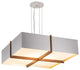 Veram Pendant Integrated LED, Walnut, Brushed Aluminum, 24, 3500k