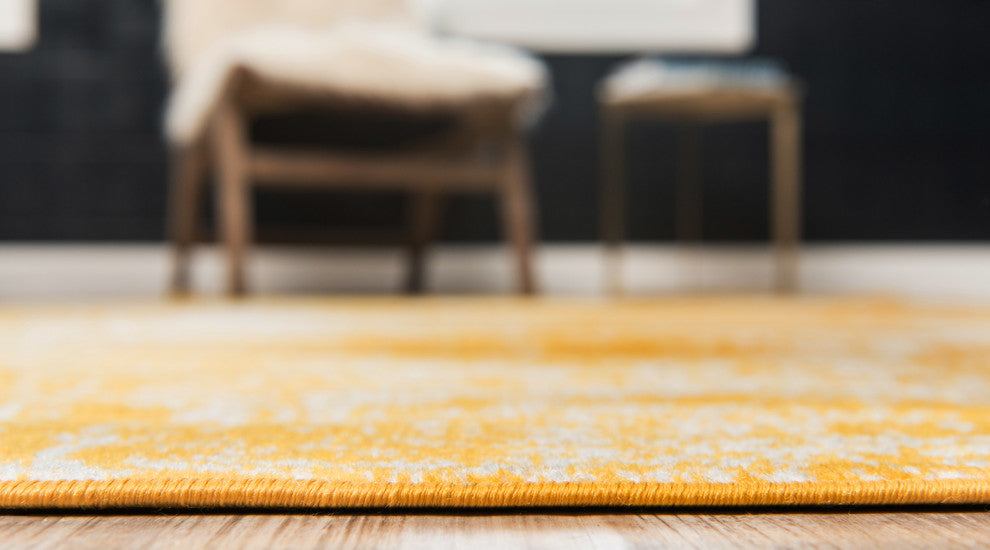 Unique Loom Yellow Grand Sofia 4' 0 x 6' 0 Area Rug
