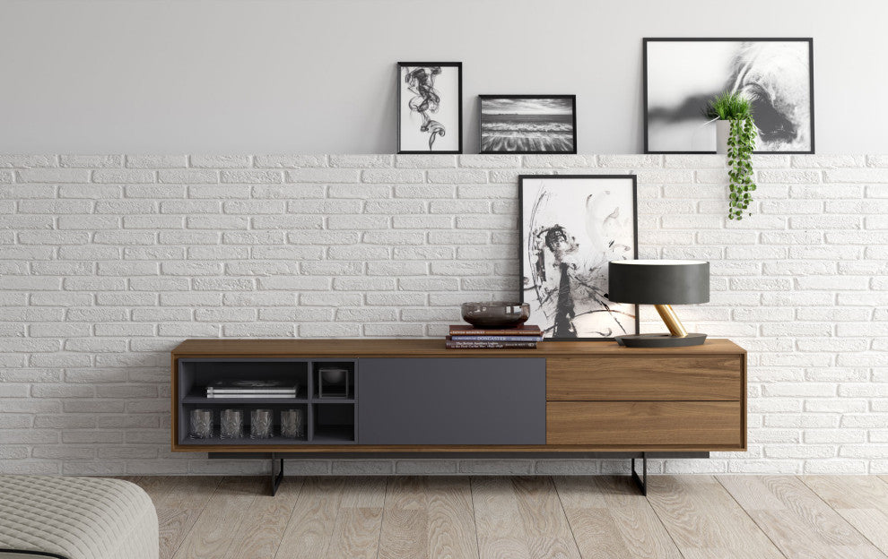 Crotone Media Cabinet Walnut