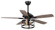 52 in Modern Ceiling Fan with Remote Control in Matte Black