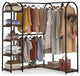 Tribesigns L Shaped Closet Organizer, Freestanding Corner Clothes Rack, Brown