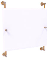 Carolina Crystal Landscape Frameless Rail Mounted Mirror, Brushed Bronze