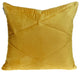Quilted Yellow Velvet Throw Pillow