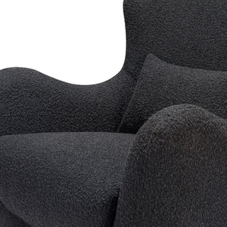 Solstice Swivel Glider, Black Boucle