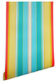 Deny Designs Sharon Turner deckchair stripe Wallpaper, Blue, 2'x8'