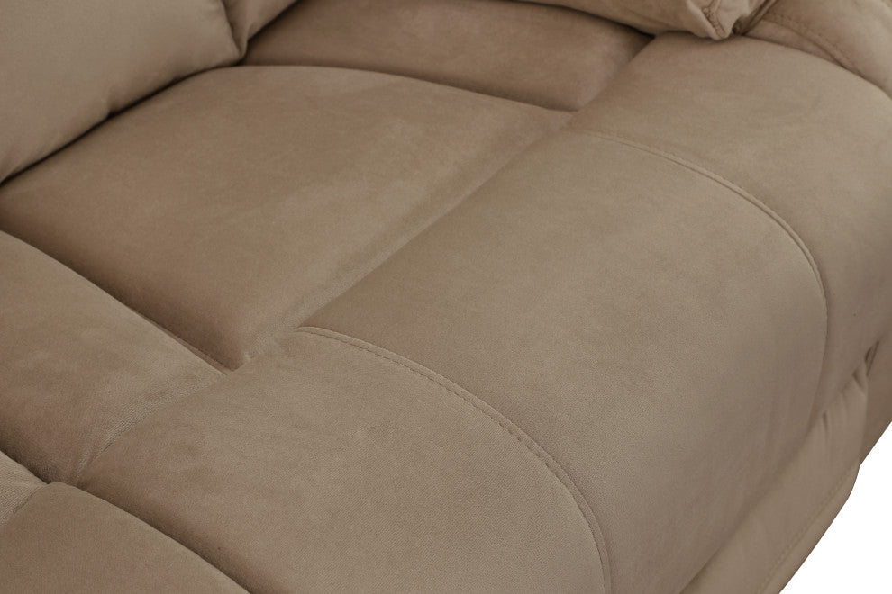 Axel Contemporary Microfiber Recliner, 3-Piece Set, Beige