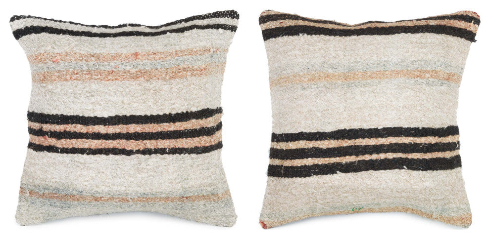 Kilim Pillow Covers - 1' 4" x 1' 4" (16 in. x 16 in.)