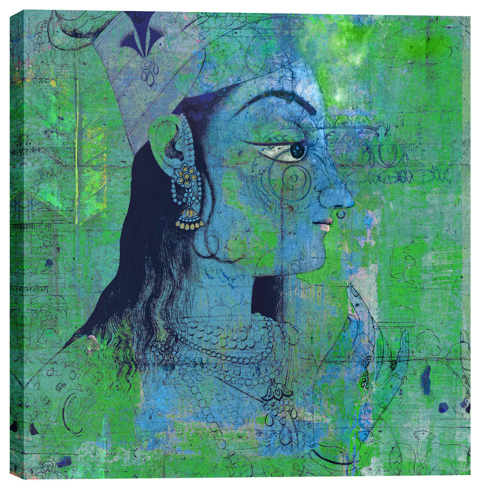 "Classic Krishna" Giclee Canvas Wall Art, 26"x26"