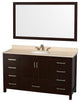 Wyndham WCS141460SESIVUNOM58 60 Bathroom Vanity with Oval Sink and Mirror