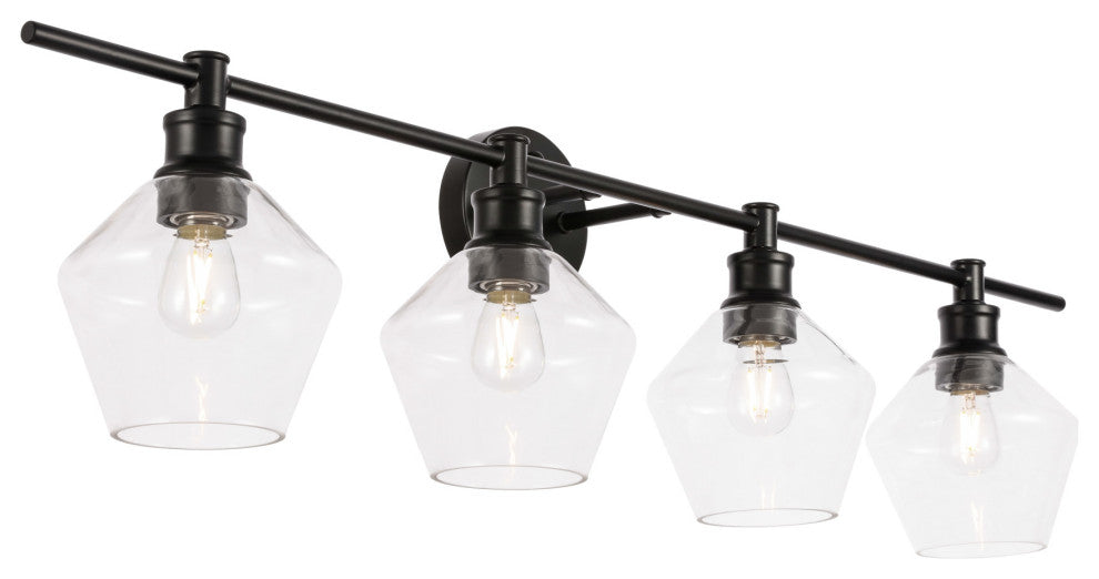 Elegant Lighting LD2320 Gene 4 Light 38"W Vanity Light - Brass