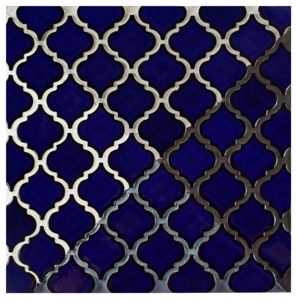 Hudson Tangier Mosaic Floor and Wall Tile, Blue Eye
