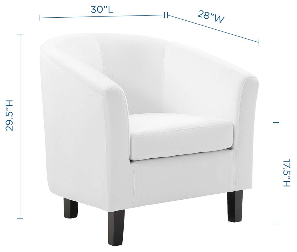 Prospect Performance Velvet Armchair-White