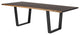 Versailles 96-Inch Dining Table In Seared Oak And Black Matte Base