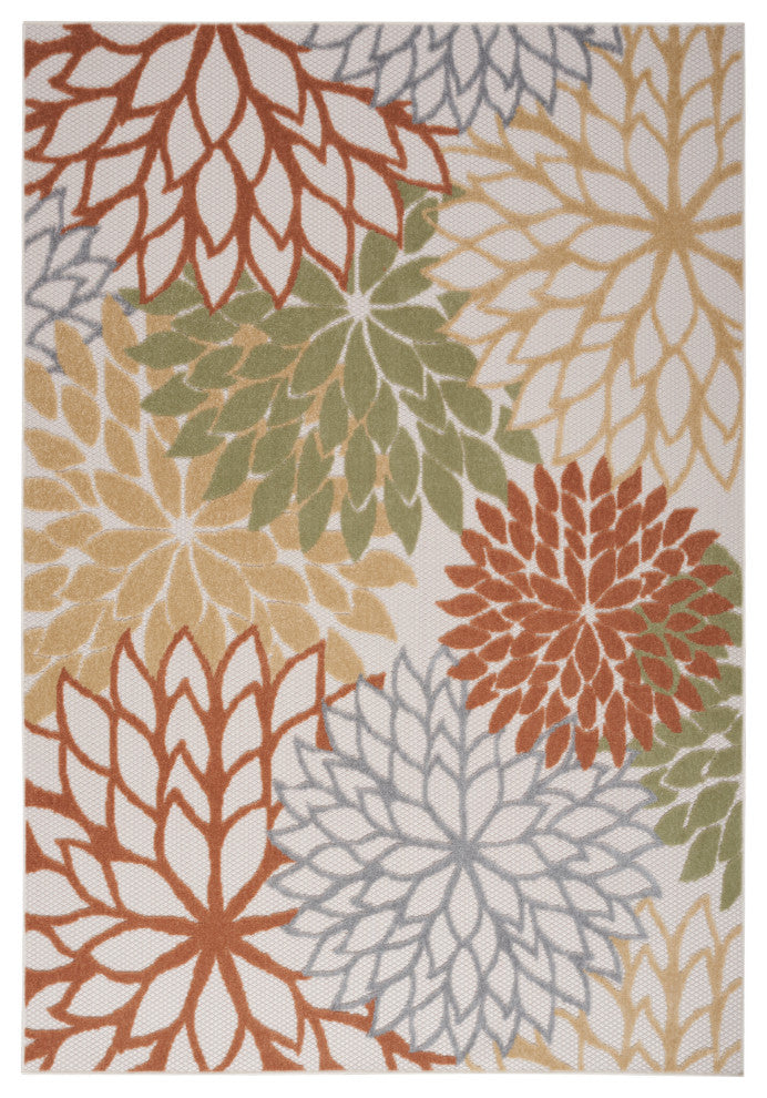 Nourison Aloha 6' x 9' Ivory Multicolor Outdoor Area Rug