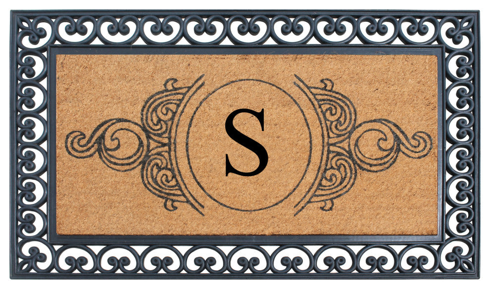 A1HC Heavy Duty Single/Double Rectangle Doormat Black/Beige, 30"x48", S