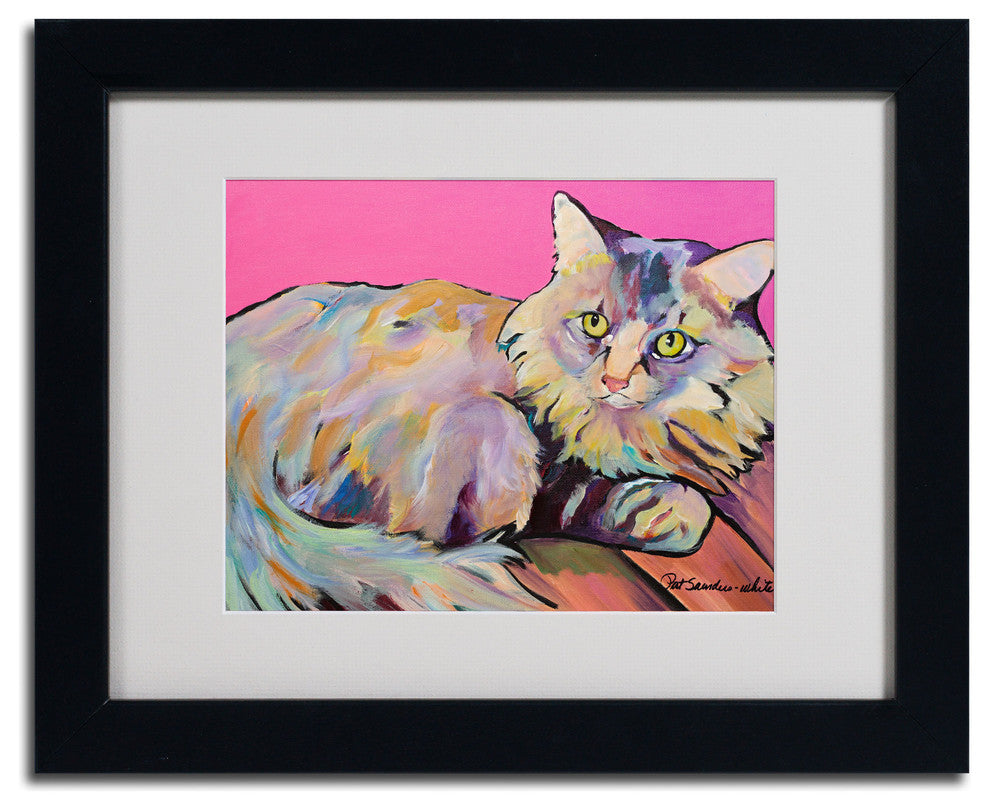 'Catatonic' Matted Framed Canvas Art by Pat Saunders-White
