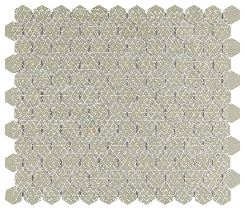 Hudson Hex Porcelain Mosaic Tile Sample