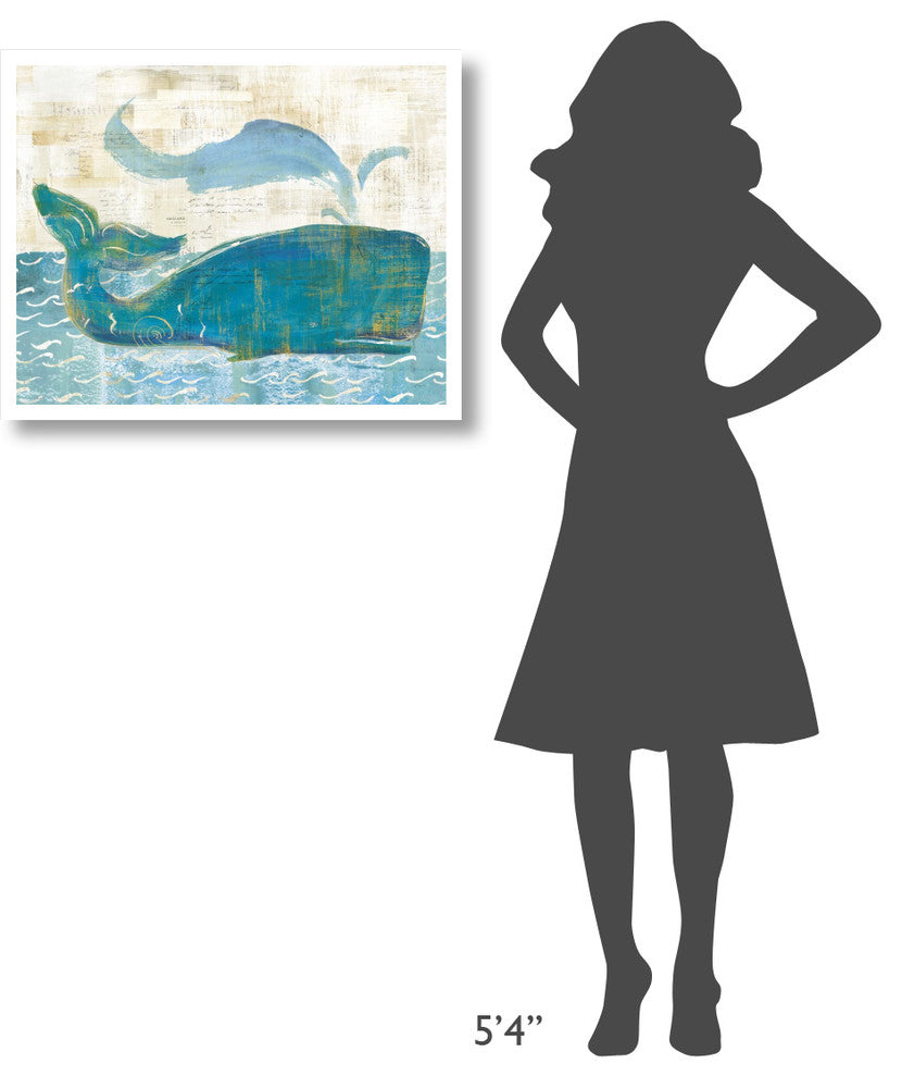 "On the Waves I Whale Spray" Digital Paper Print by Sue Schlabach, 30"x24"