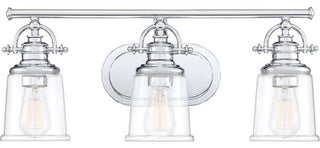 Grant 3-Light Bath Vanity, Polished Chrome
