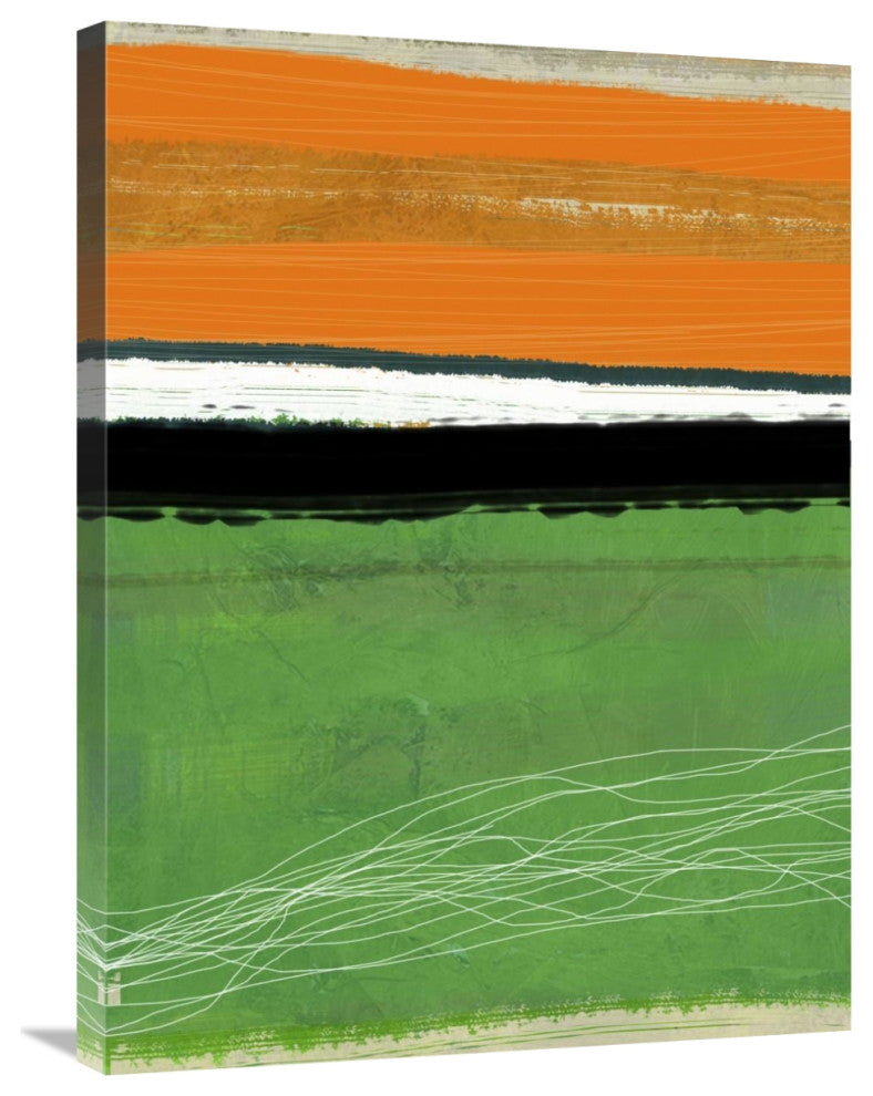 "Orange And Green Abstract 1" Fine Art Print