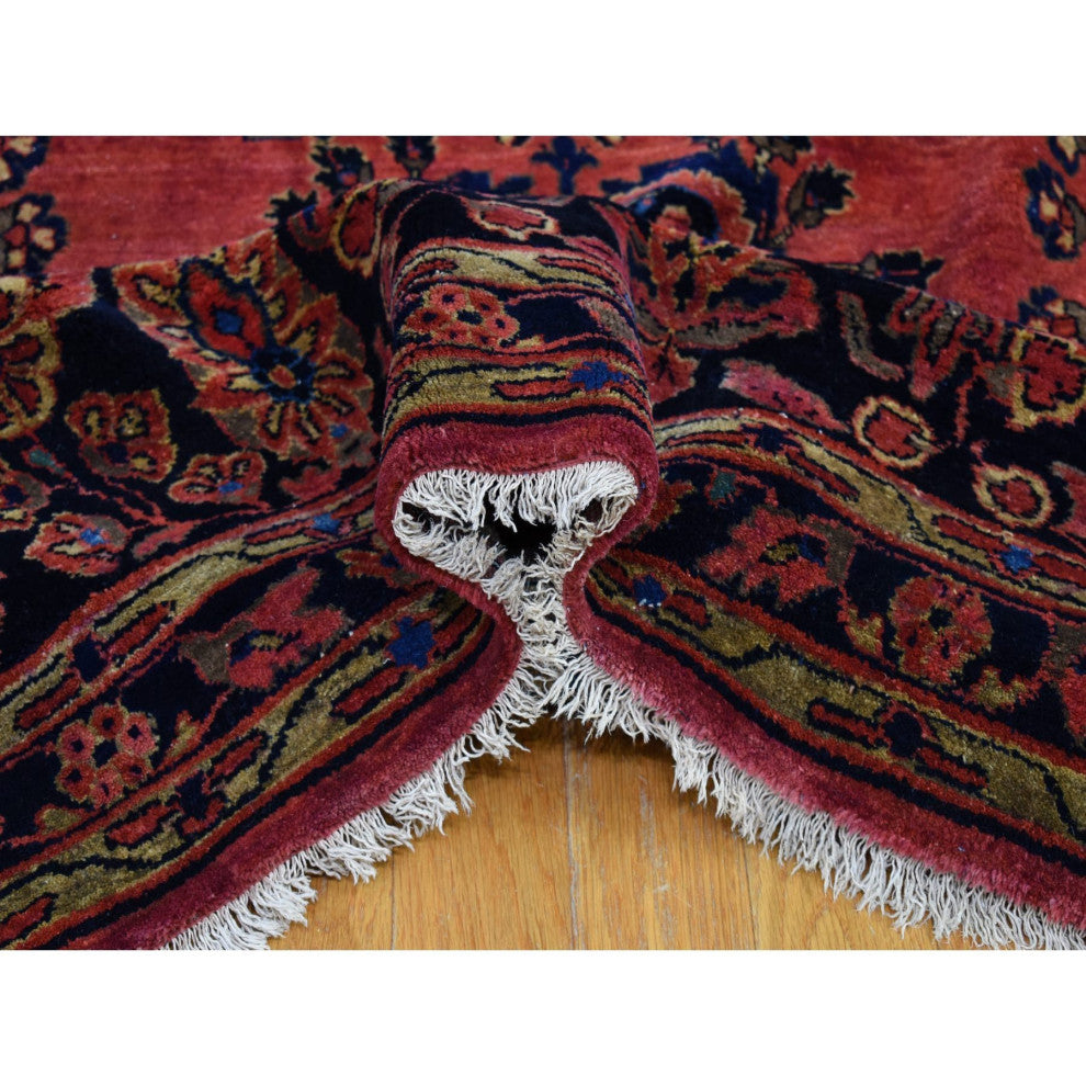 Oversized Antique Persian Moharajan Sarouk Full Pile Hand Knotted Rug12'4"x19'3"