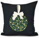 Mistletoe Me, Floral Print Pillow, Black, 18" x 18"