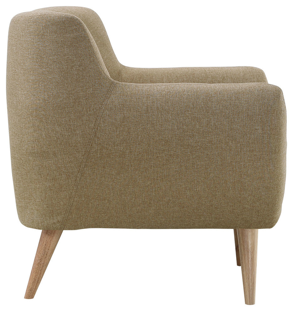 Modern Urban Contemporary Living Room 2-Piece Set, Brown Fabric