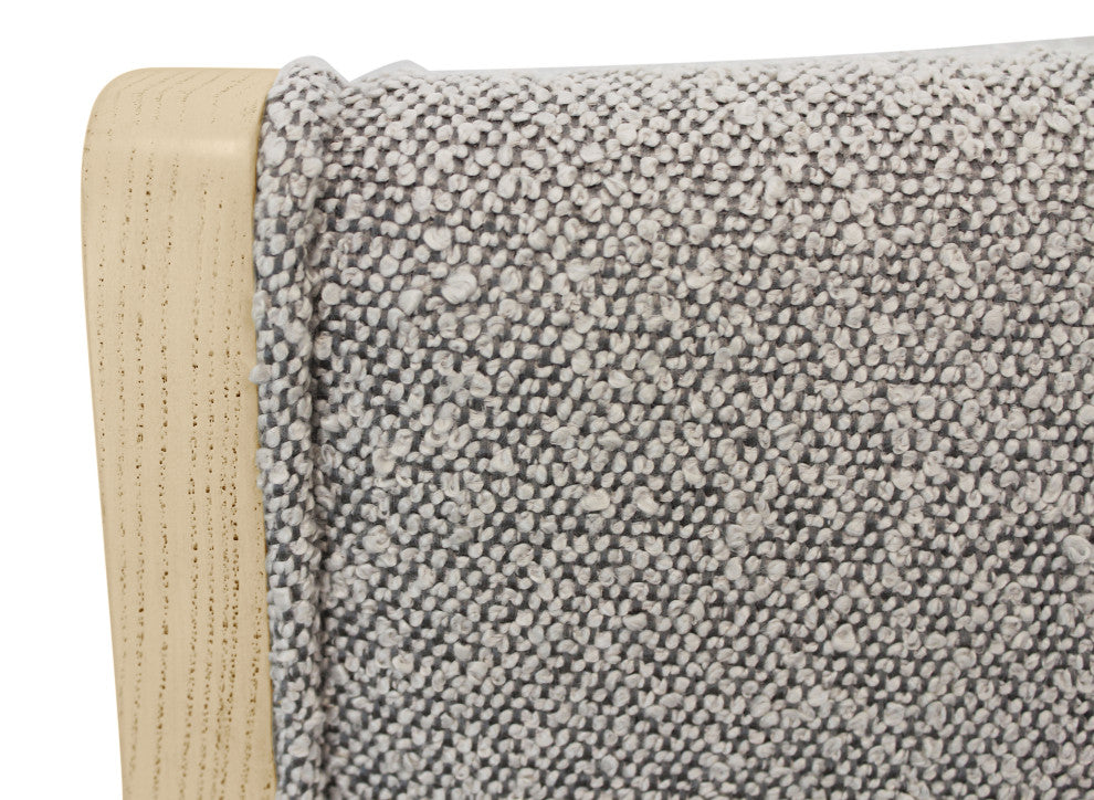 Ash Boucle Upholstered Side Chair, Gray, Set of 2