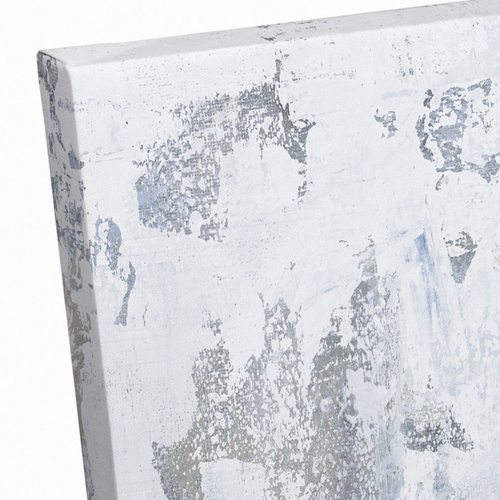 White Tan Tall Abstract 12x36 Canvas Wall Art