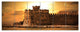 Old Castle at Sunset, Landscape Canvas Art Print, 70"x28", 6 Panels