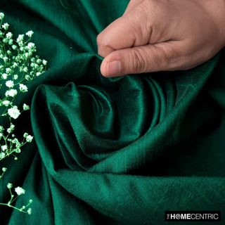 Dark Green Silk Dupioni Fabric By The Yard, 4 Yards For Curtain, Dress Wholesale