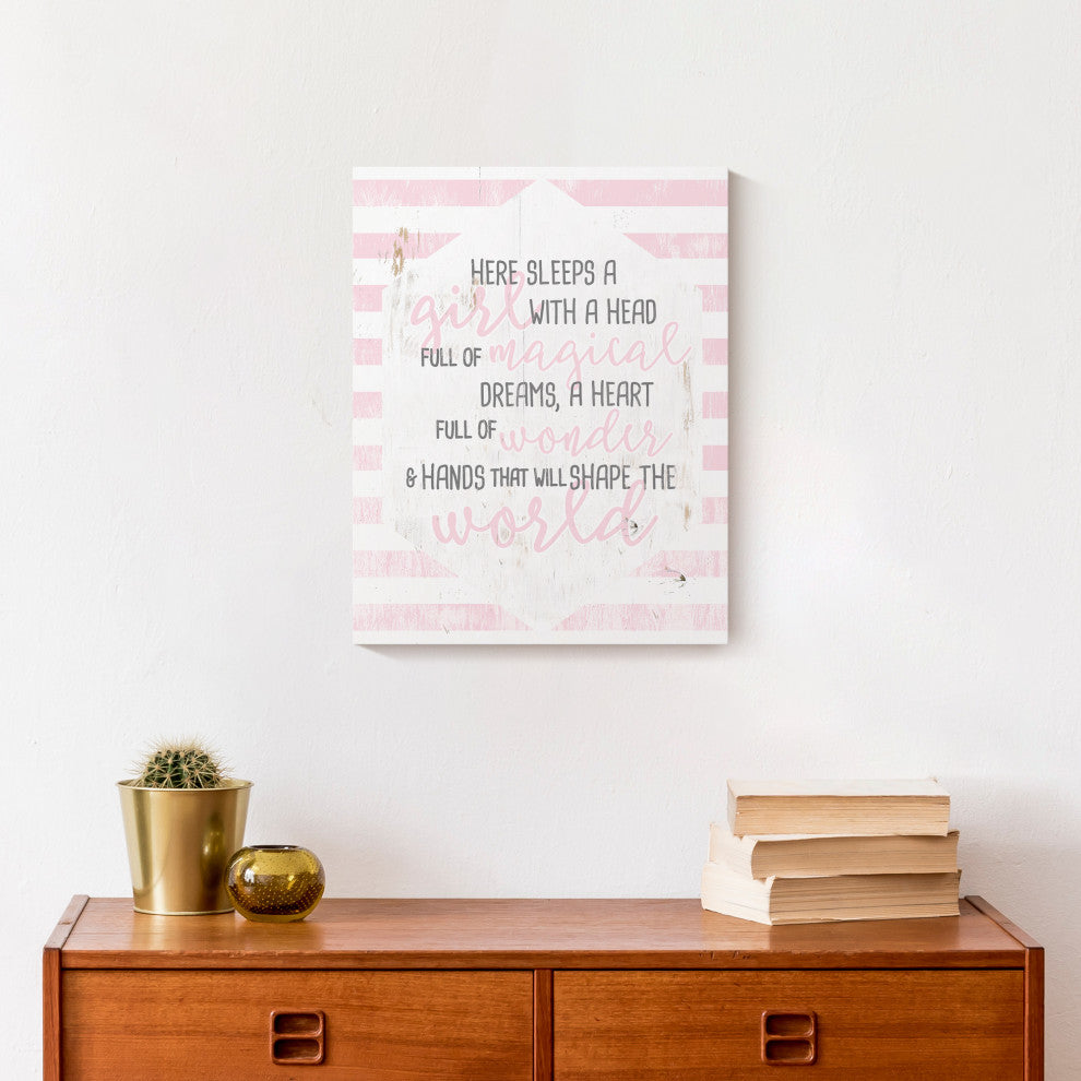 Here Sleeps A Girl 11x14 Canvas Wall Art