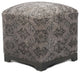 Vintage Wool Rug Upholstered Cube Ottoman
