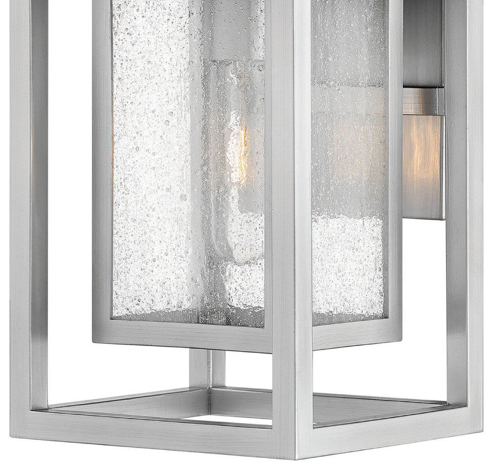 Hinkley 12" Republic Small Outdoor Wall Mount Lantern, Satin Nickel