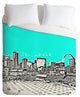 Deny Designs Bird Ave St Louis Aqua Duvet Cover - Lightweight