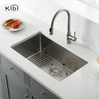 KIBI Handcrafted Undermount Single Bowl 16 Gauge Stainless Steel Kitchen Sink, 3