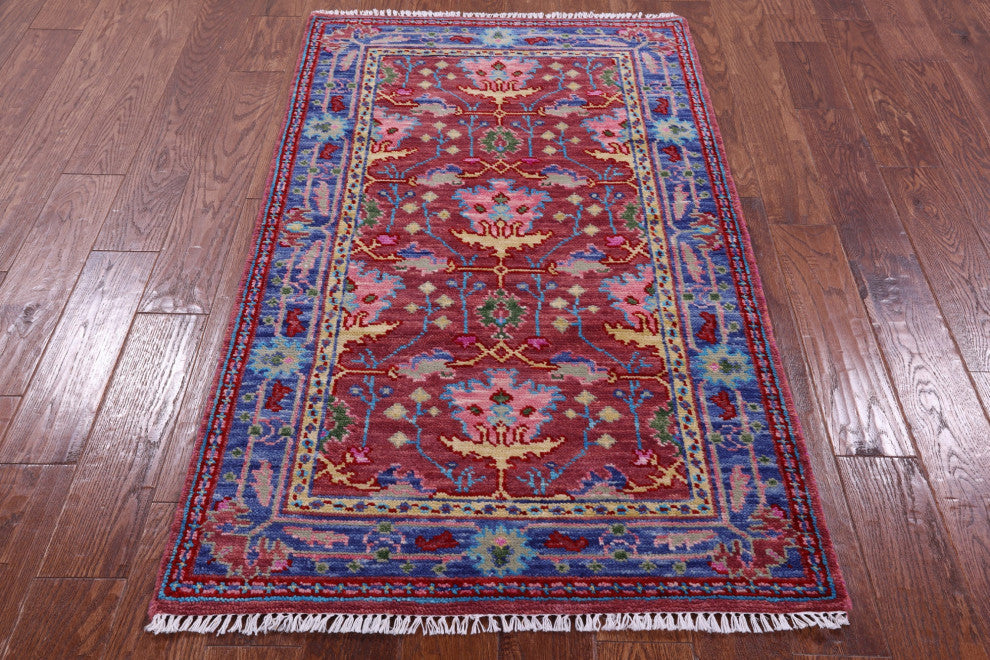 Turkish Oushak Hand Knotted Wool Rug 3' 1" X 5' 2" - Q15900
