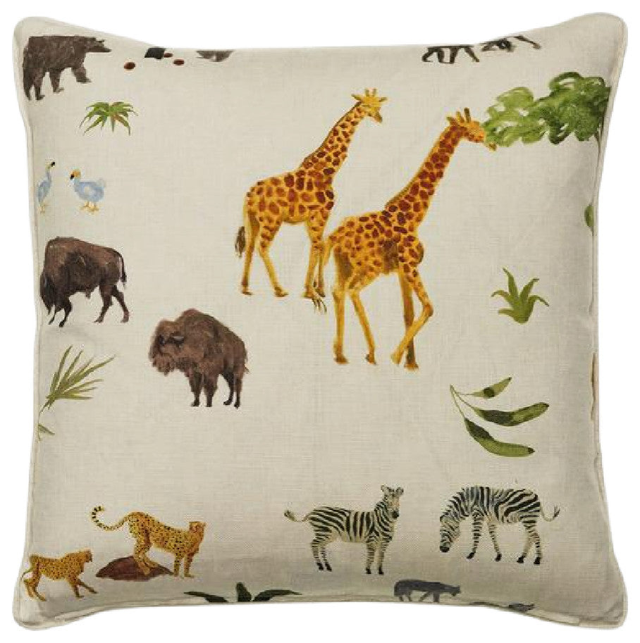 Handpainted Animals Cushion | Andrew Martin Noah, Medium