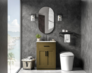 Home Living 24" Single Bathroom Vanity, Chestnut Brown