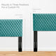 Platform Bed Frame, King Size, Teal Blue, Velvet, Modern, Bedroom Guest Suite